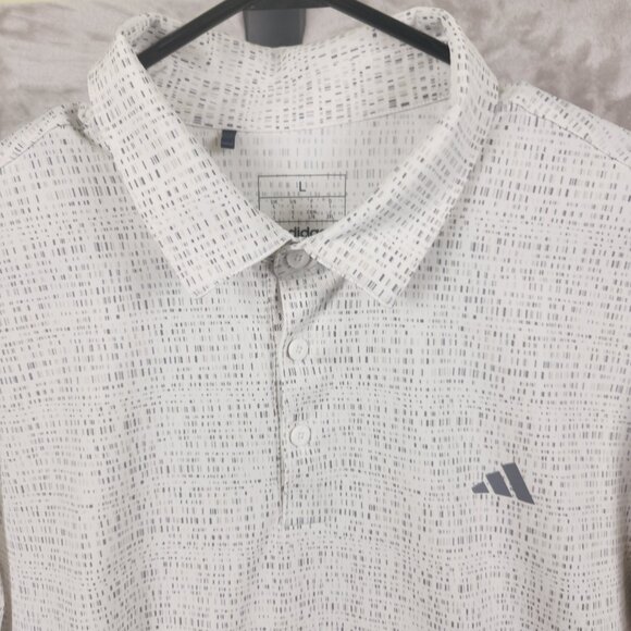ADIDAS Ultimate 365 Power Grid Print Polo Shirt Men's Size L - Picture 3 of 13